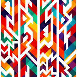 colored geometric seamless pattern vector image