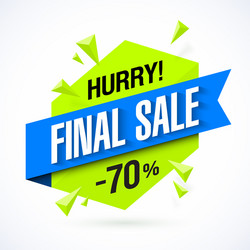 final sale poster banner vector image