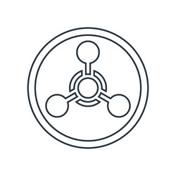 chemical defense icon in linear style vector image