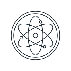 nuclear hazard icon in flat style vector image