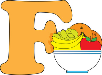 f is for fruit vector image