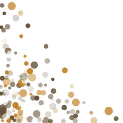 Gold white and gray confetti transparent dots vector