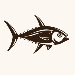 tuna in one color vector image