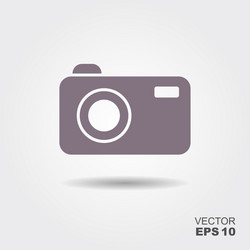 camera icon in flat style vector image