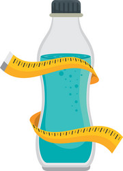 bottle water gym icon vector image