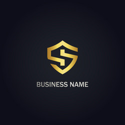 s sign shield business logo vector image