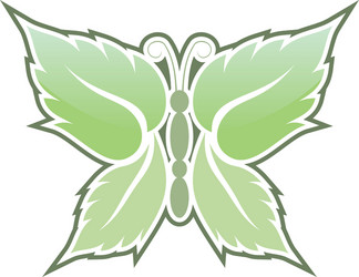 Mint butterfly vector