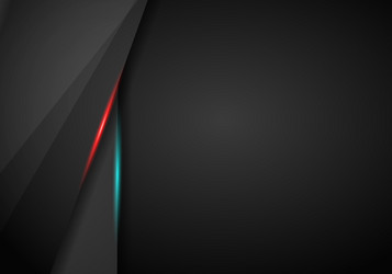 Black background overlap dimension red and blue vector