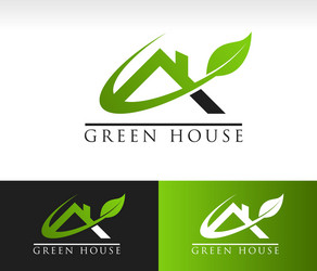 green house roof logo icon vector image