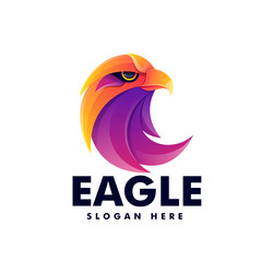 logo eagle gradient colorful style vector image