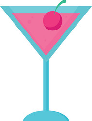 pink martini cocktail vector image