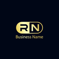 initial letter rn logo template design vector image