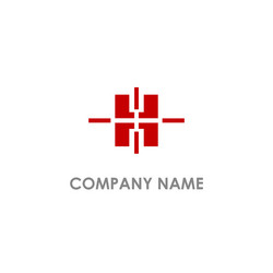 h initial business logo vector image