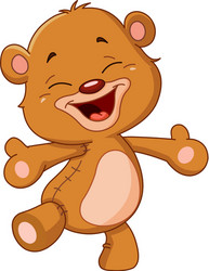 cheerful teddy bear vector image