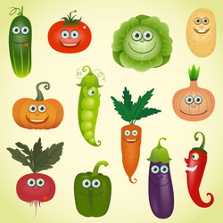 vegetables set vector image