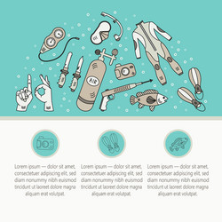 diving web template vector image