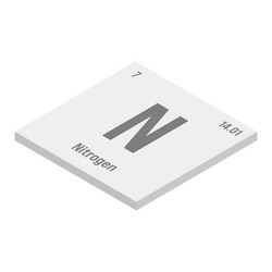 Nitrogen n periodic table element vector