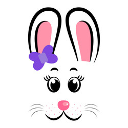 Kawaii easter bunny vector