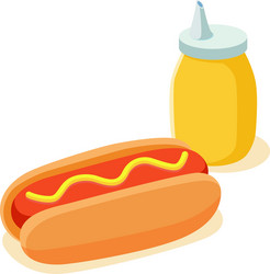 Icon hotdog vector