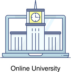 online university vector