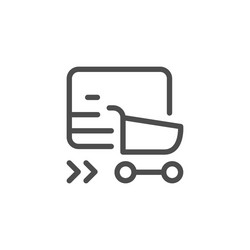 online shopping line icon vector image