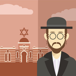 jew icon 2 vector image