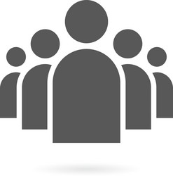 flat group of people icon symbol background vector image