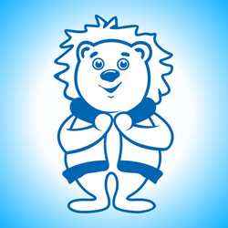 Polar bear eskimo sign vector