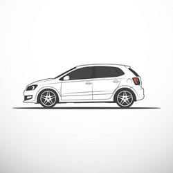 side view of car vector image