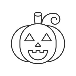 Jack o lantern face halloween character icon vector