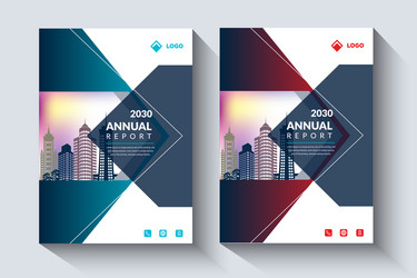 annual report design layout flyer template vector image