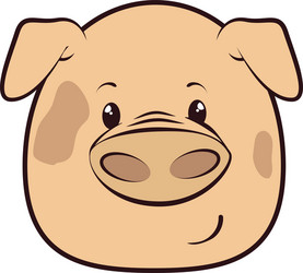 pig animal cartoon vector image