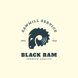 ram sawmill logo vector image