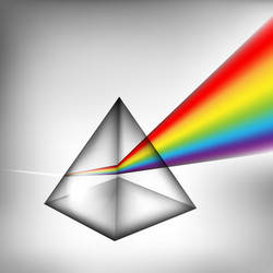 3d prism with light vector image