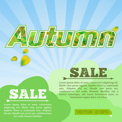 light autumn sale poster vector image