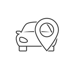 car location line icon vector image