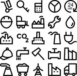 industrial icons 8 vector image