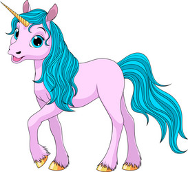 cute young unicorn vector image