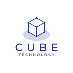 Box or cube technology logo design vector