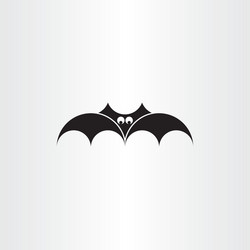 bat black icon logo vector image