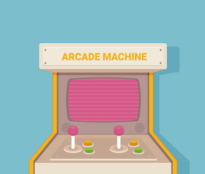 retro arcade machine flat style vector image