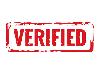 red stamp and text verified vector image