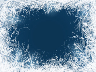 frost frozen window glass in cold freeze vector image