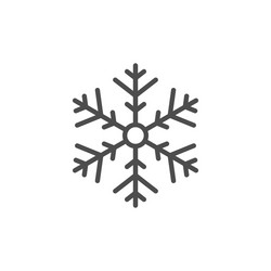 snowflake line icon vector image