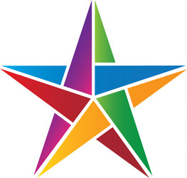 colorful star image vector image