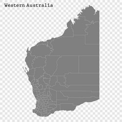 high quality map is a state australia vector image