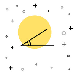 Black line acute angle 45 degrees icon isolated vector