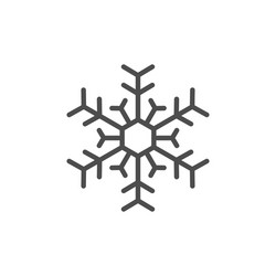 snowflake line icon vector image