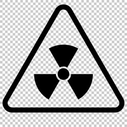 radiation hazard sign isolated symbol vector image