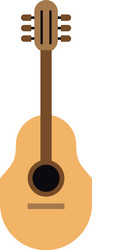 acoustic guitar and music symbol vector image